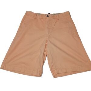 SALTWATER: Orange Flat Front Zip Up Shorts, Men's Size 32W